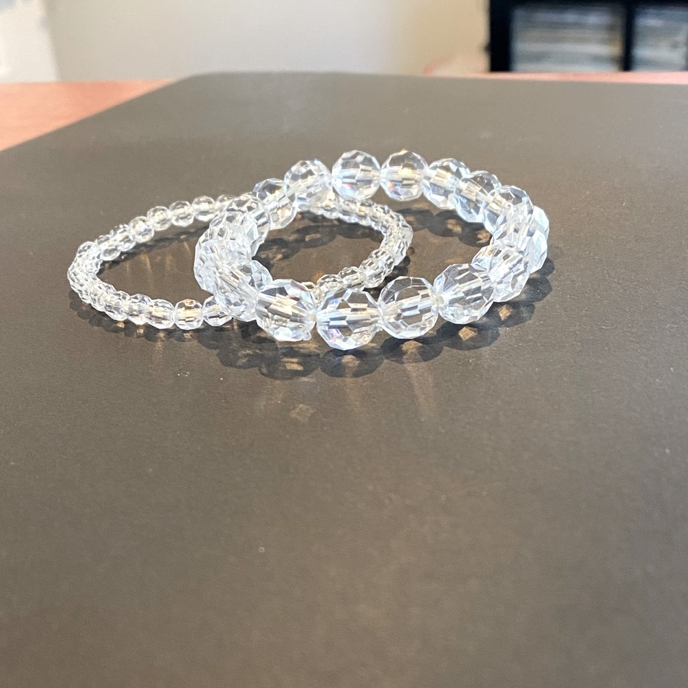 Crystal Bead Stretch Bracelets Set if 2
